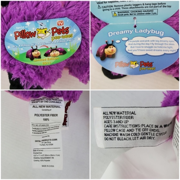 NWT Pillow Pets Ladybug Plush Rare Limited Edition - Picture 8 of 8